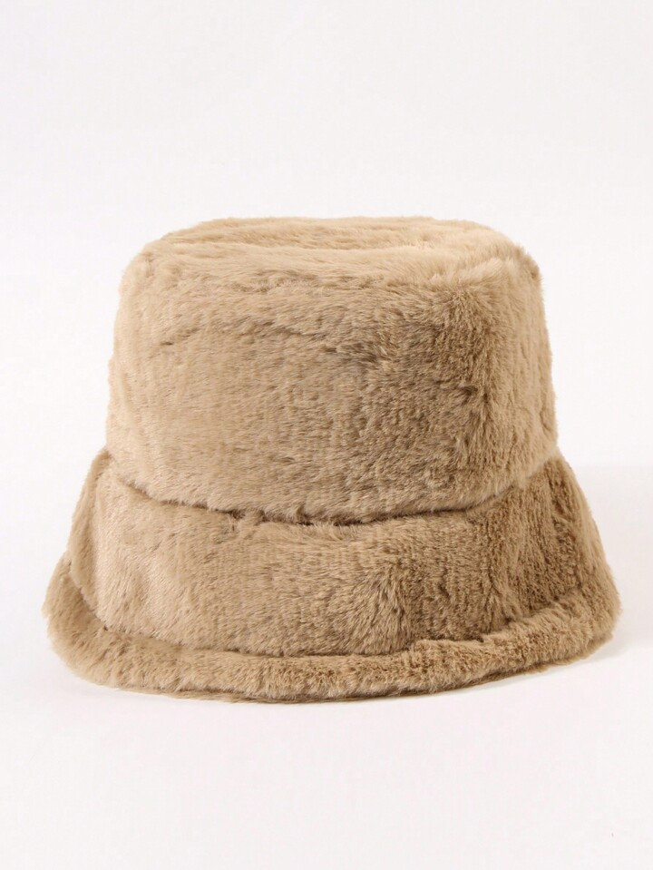 1pc Ladies' Khaki Fashionable Simple Casual Bucket Hat For Autumn And Winter Travel And Shopping,... | SHEIN