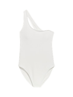 Quilted One-Shoulder One-Piece Swimsuit for Women | Old Navy (US)