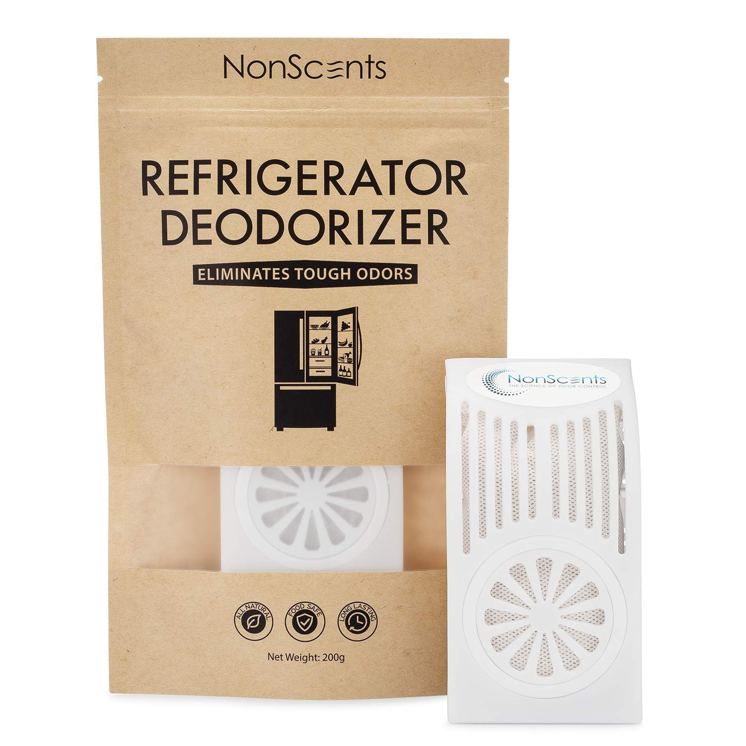 NonScents Refrigerator Deodorizer - Fridge and Freezer Odor Eliminator - Outperforms Baking Soda | Amazon (US)