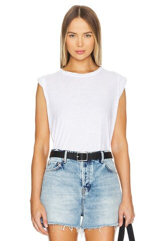 Citizens of Humanity Kelsey Roll Sleeve Tee in White from Revolve.com | Revolve Clothing (Global)