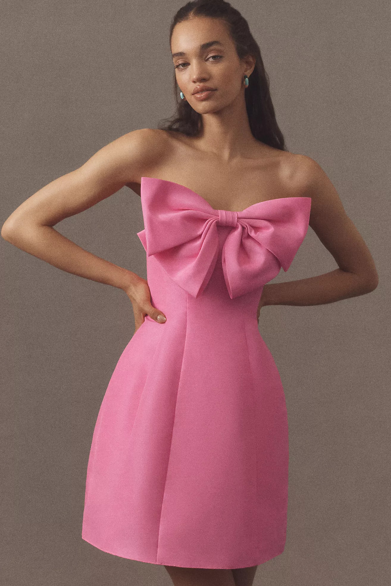 Mac Duggal Strapless Bow Fit & Flare Mini Dress | Anthropologie (US)