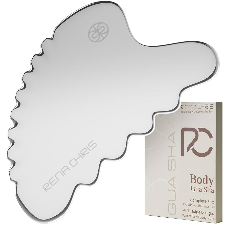 Rena Chris Body Gua Sha Tools, Stainless Steel GuaSha Tool, Manual Massage Sticks for Jawline Scu... | Amazon (UK)