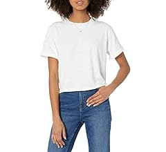 Amazon.com: The Drop Women's Sydney Short-sleeve Cropped Crew Neck T-shirt, Black, L : Clothing, ... | Amazon (US)