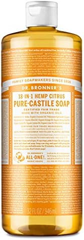 Dr. Bronner’s - Pure-Castile Liquid Soap (Citrus, 32 ounce) - Made with Organic Oils, 18-in-1 Uses:  | Amazon (US)