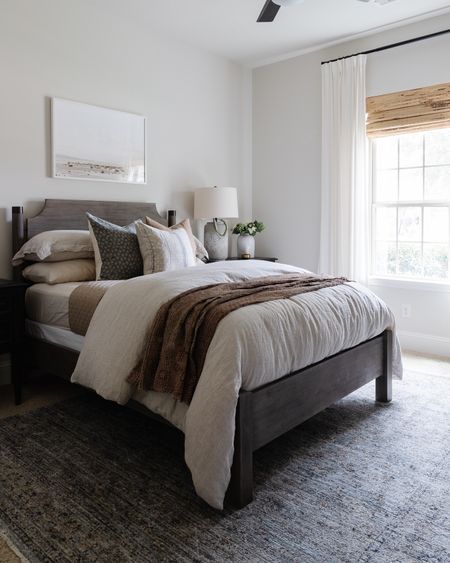 Our guest bedroom refresh with a new rug and neutral bedding

#LTKhome #LTKFind