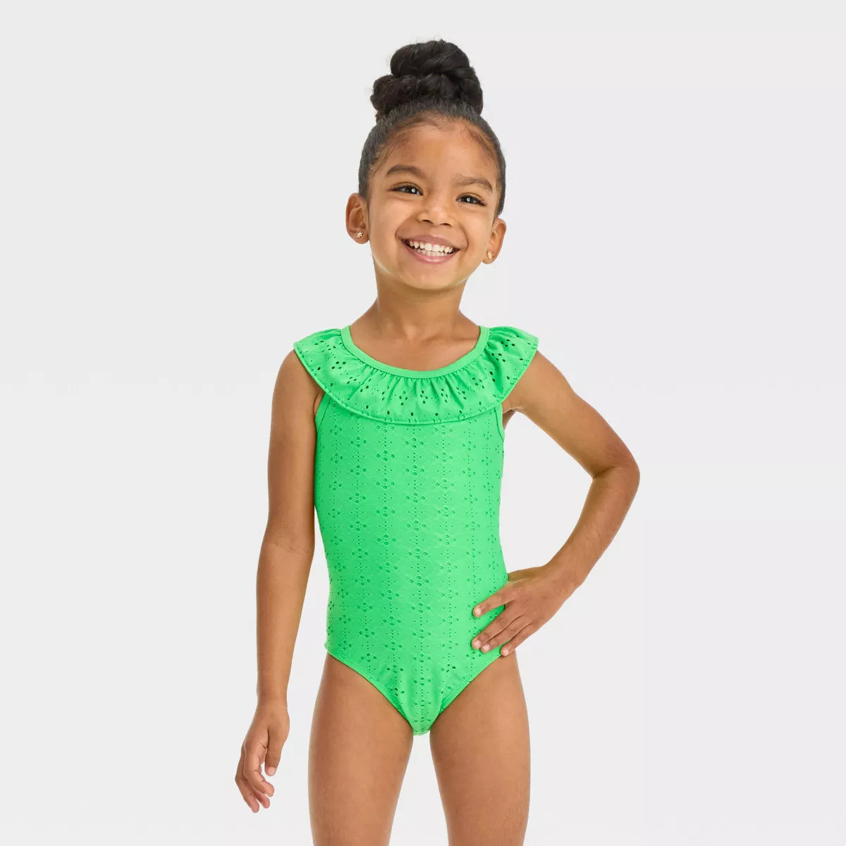 Toddler Girls' Ruffle One Piece Swimsuit - Cat & Jack™ Purple 3T | Target