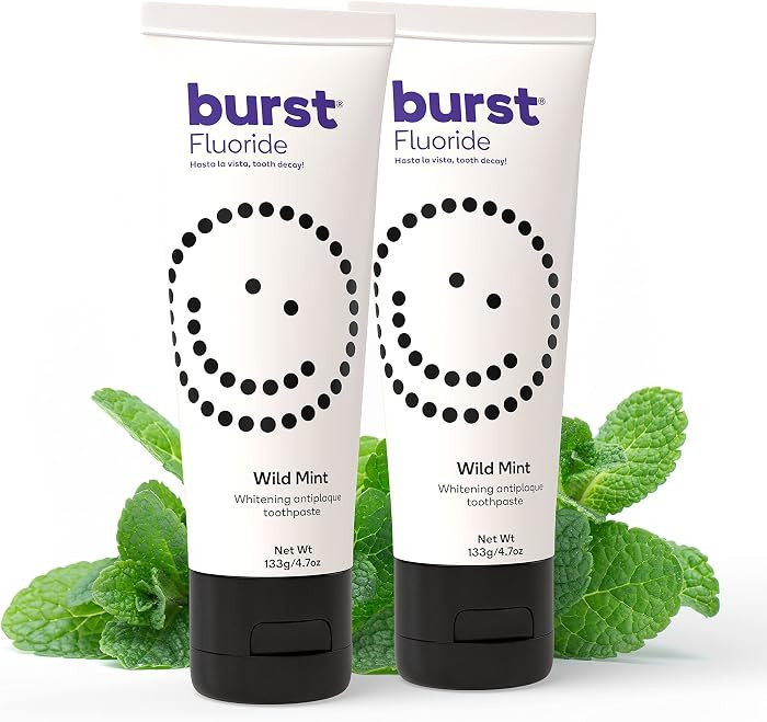 BURST Whitening Toothpaste with Cavity Fighting and Stain Removal Fluoride (4.7oz/2 Pack) | for S... | Amazon (US)