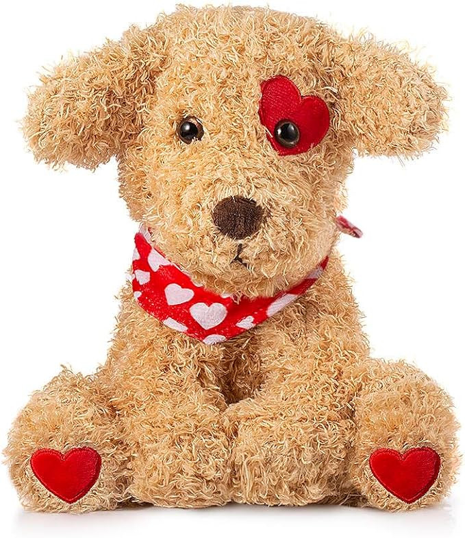 Valentine's Stuffed Animal, 11 Inch Stuffed Animal Dog, Ideal for Valentine's Day Gifts for Frien... | Amazon (US)