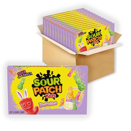 SOUR PATCH KIDS Bunnies Soft & Chewy Easter Candy, Bulk Candy, 12 - 3.1 oz Boxes | Amazon (US)