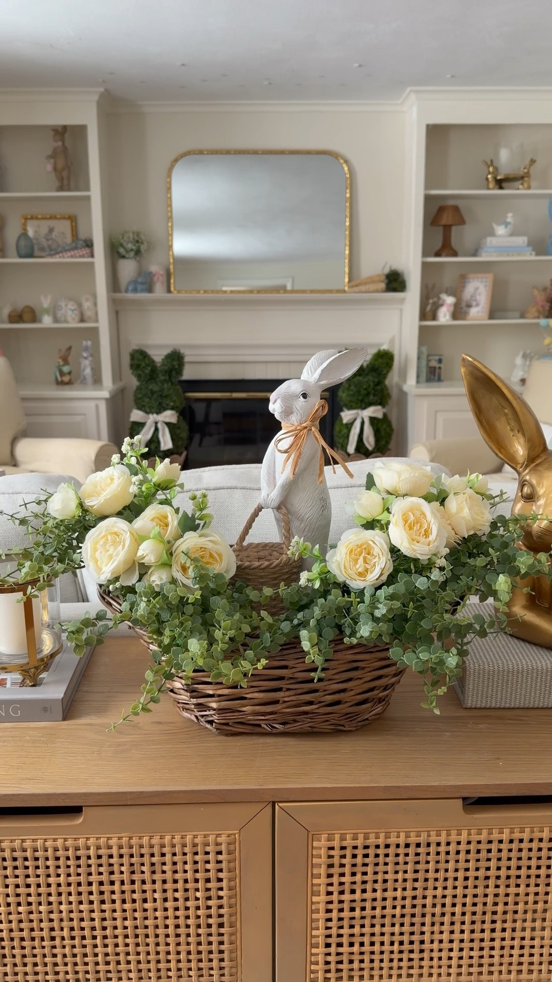 I love how easy this basket came together! I used floral foam for the bunny to stand on so you could also easily sub in real flowers for this one!

#LTKHome #LTKSeasonal