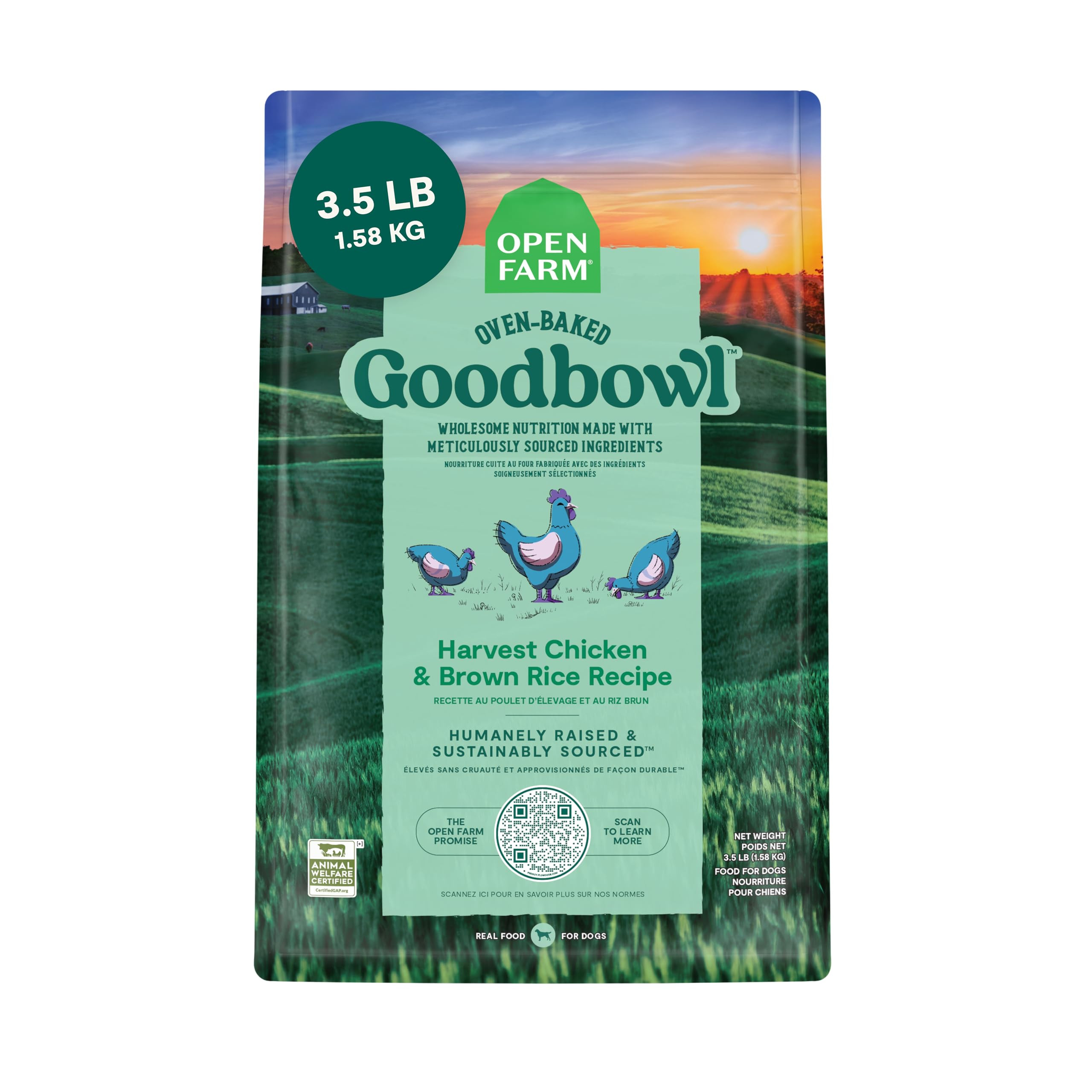 Open Farm Goodbowl, Oven-Baked Small Batch Dry Dog Food - Harvest Chicken & Brown Rice Recipe, In... | Amazon (US)