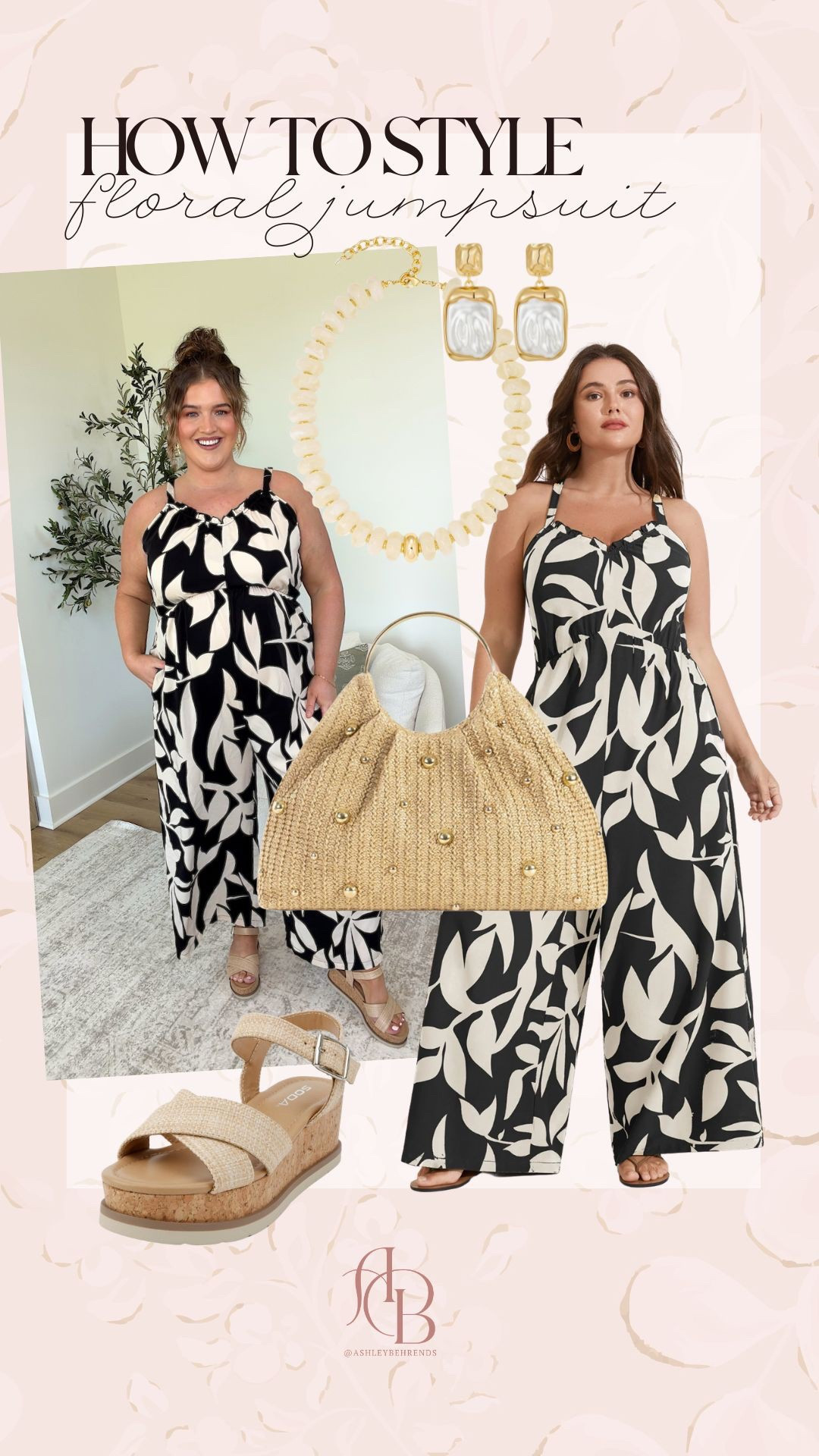 I am in love with this black and neutral jumpsuit from @Bloomchic, and it’s on sale!! This would be so cute for a girls brunch, date night or a casual summer or early fall wedding. I paired it with neutral accessories to let the jumpsuit really take the focus. 
Summer date night look, plus size summer outfit

#LTKSeasonal #LTKSaleAlert #LTKPlusSize