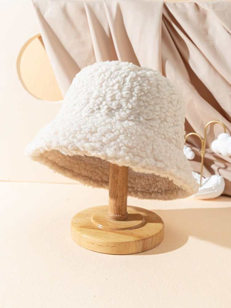 Solid Fuzzy Bucket Hat | SHEIN