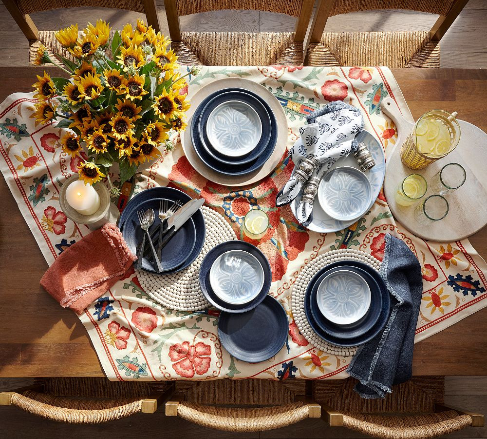 Frayed Oversized Linen Napkins - Set of 4 | Pottery Barn (US)