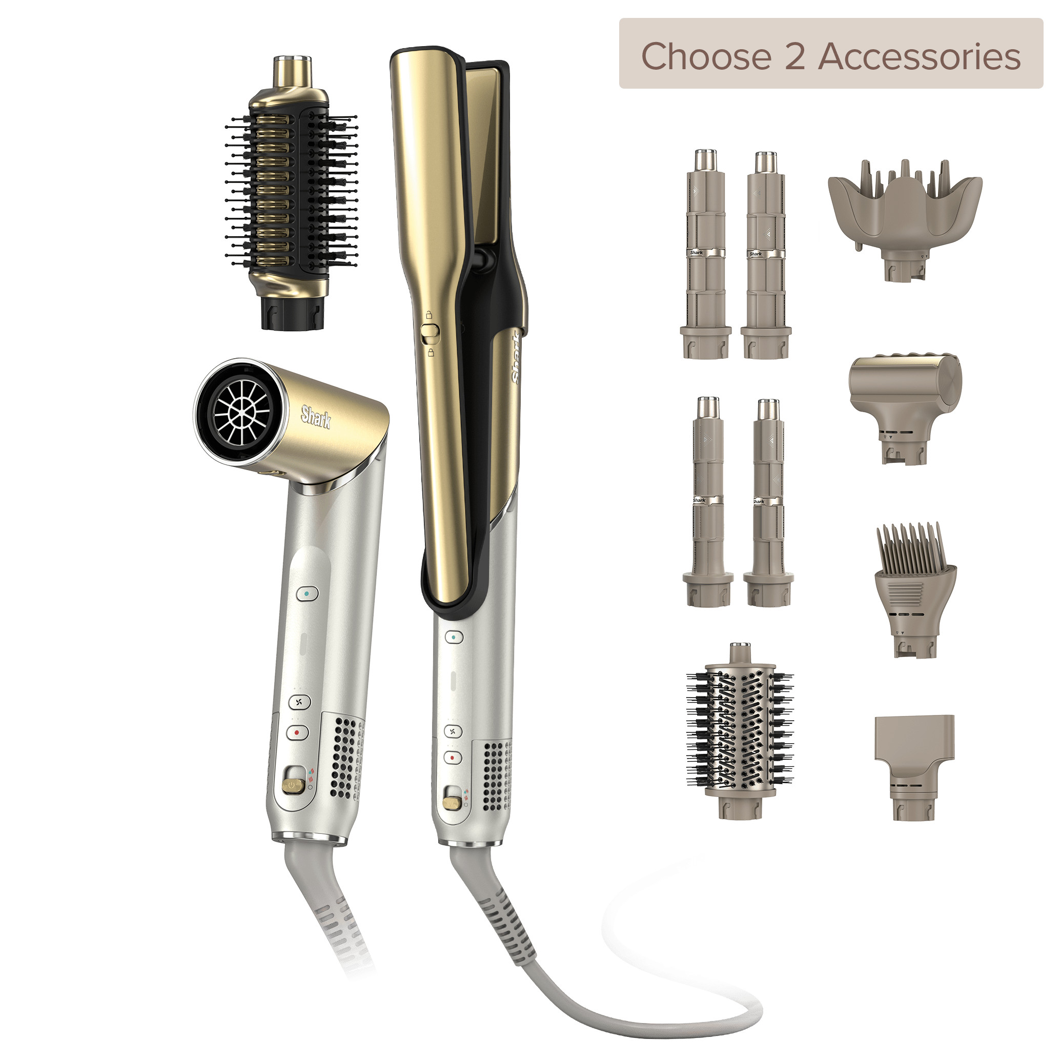 Shark Glam Hair Styler Build Your Own in Gold | HD6000 | SharkNinja | SharkNinja