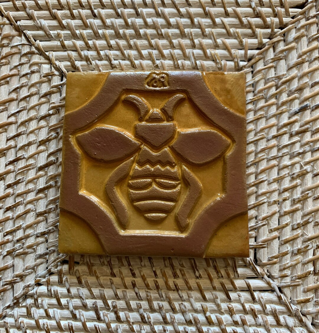 Vintage Ceramic Handmade Tile Depicting Honey Bee - Made in 1989 | Etsy (US)