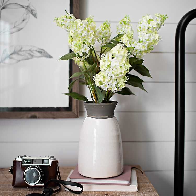 White Hyacinth Arrangement in Ceramic Vase | Kirkland's Home