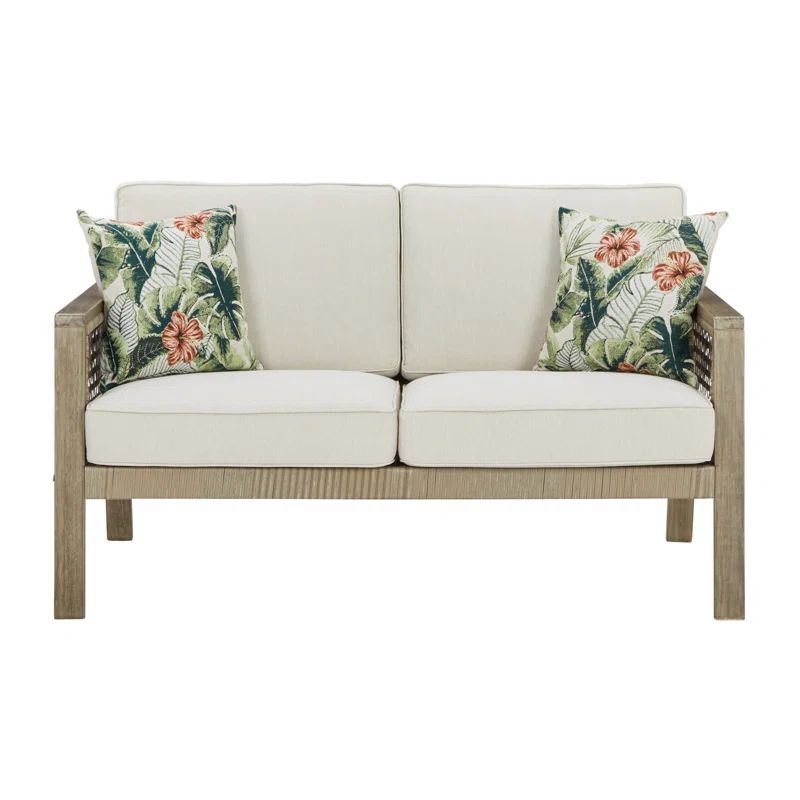 Barn Cove 52.56" Wide Outdoor Loveseat with Cushions | Wayfair North America