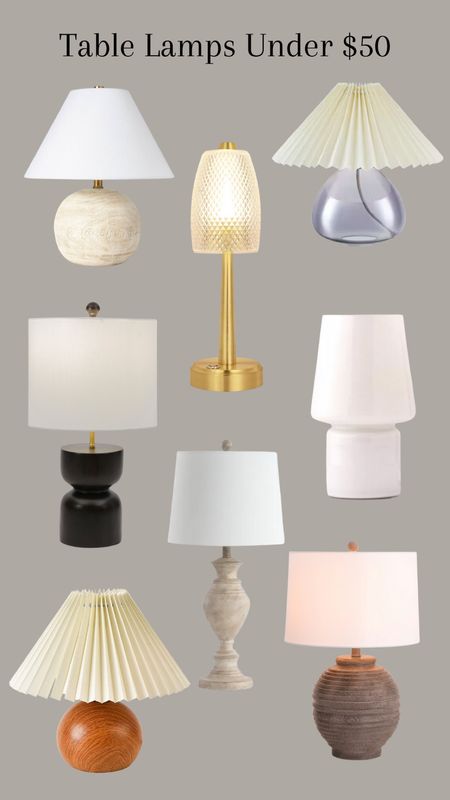 Table Lamps Under $50 #tablelamps #lamps #homedecor #decor 

#LTKunder50 #LTKhome #LTKstyletip
