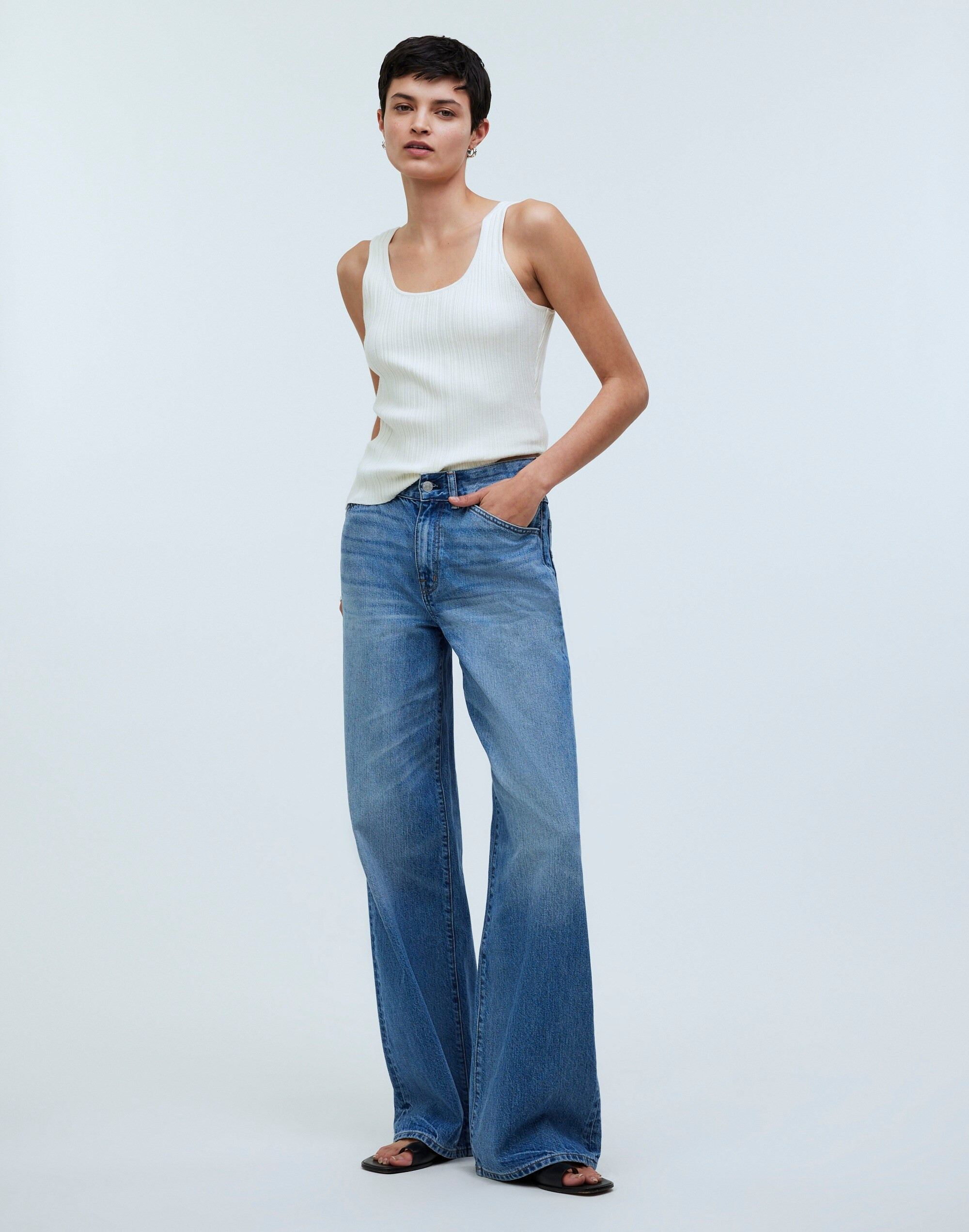 The Signature Knit Scoopneck Sweater Tank | Madewell