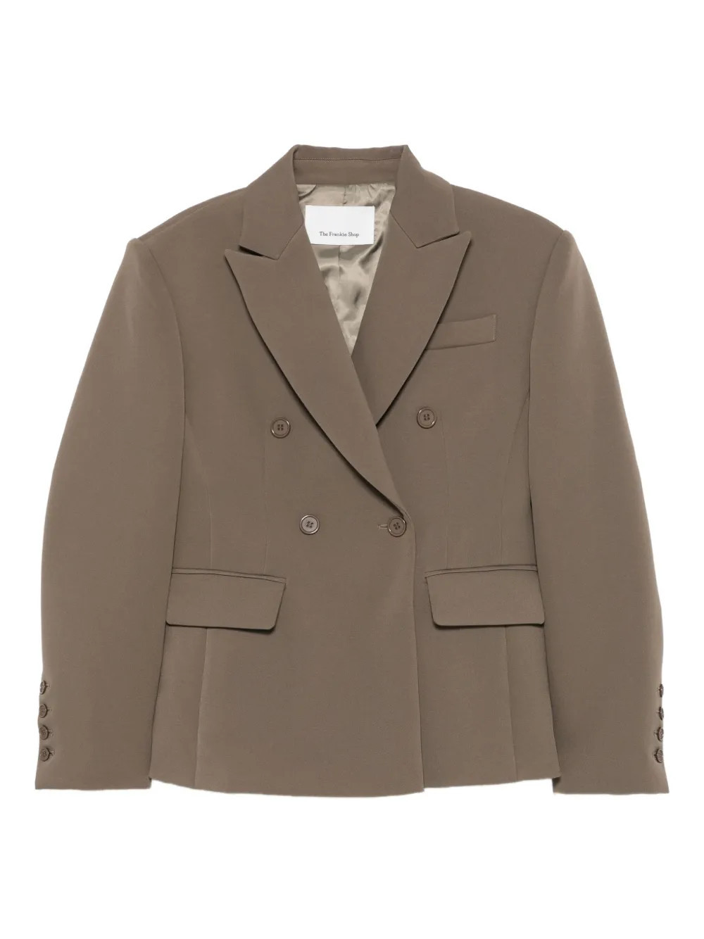 The Frankie Shop peak-lapel double-breasted blazer - Green | Farfetch Global