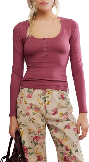 Free People Wide Awake Jersey Henley | Nordstrom | Nordstrom