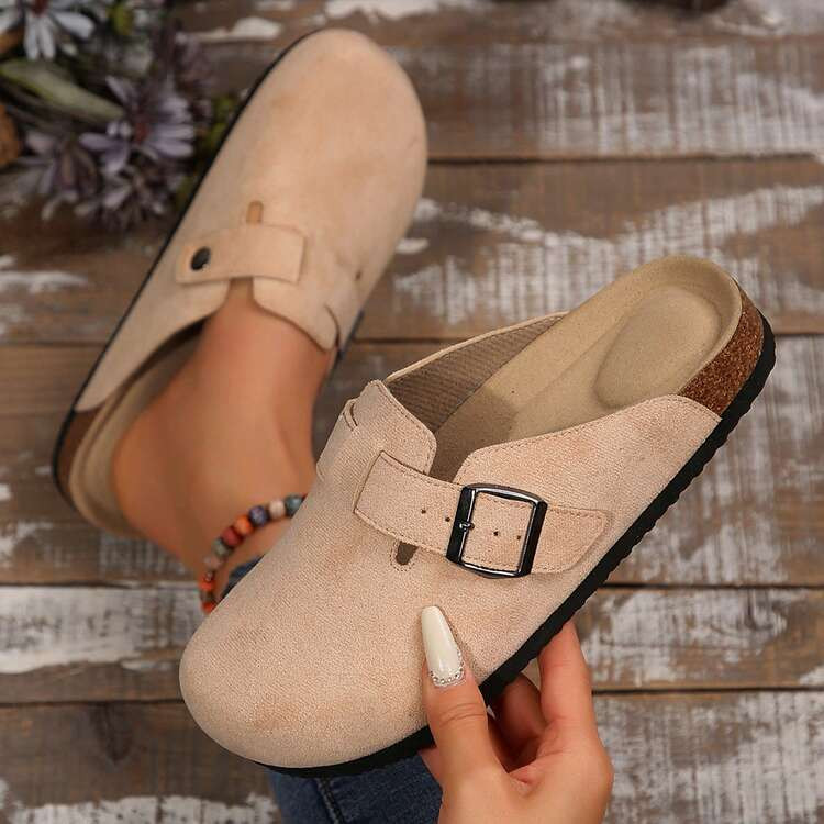 Women's Comfort Cork Footbed Clog, Beach Essentials Womens Sandals Cork Footbed | SHEIN