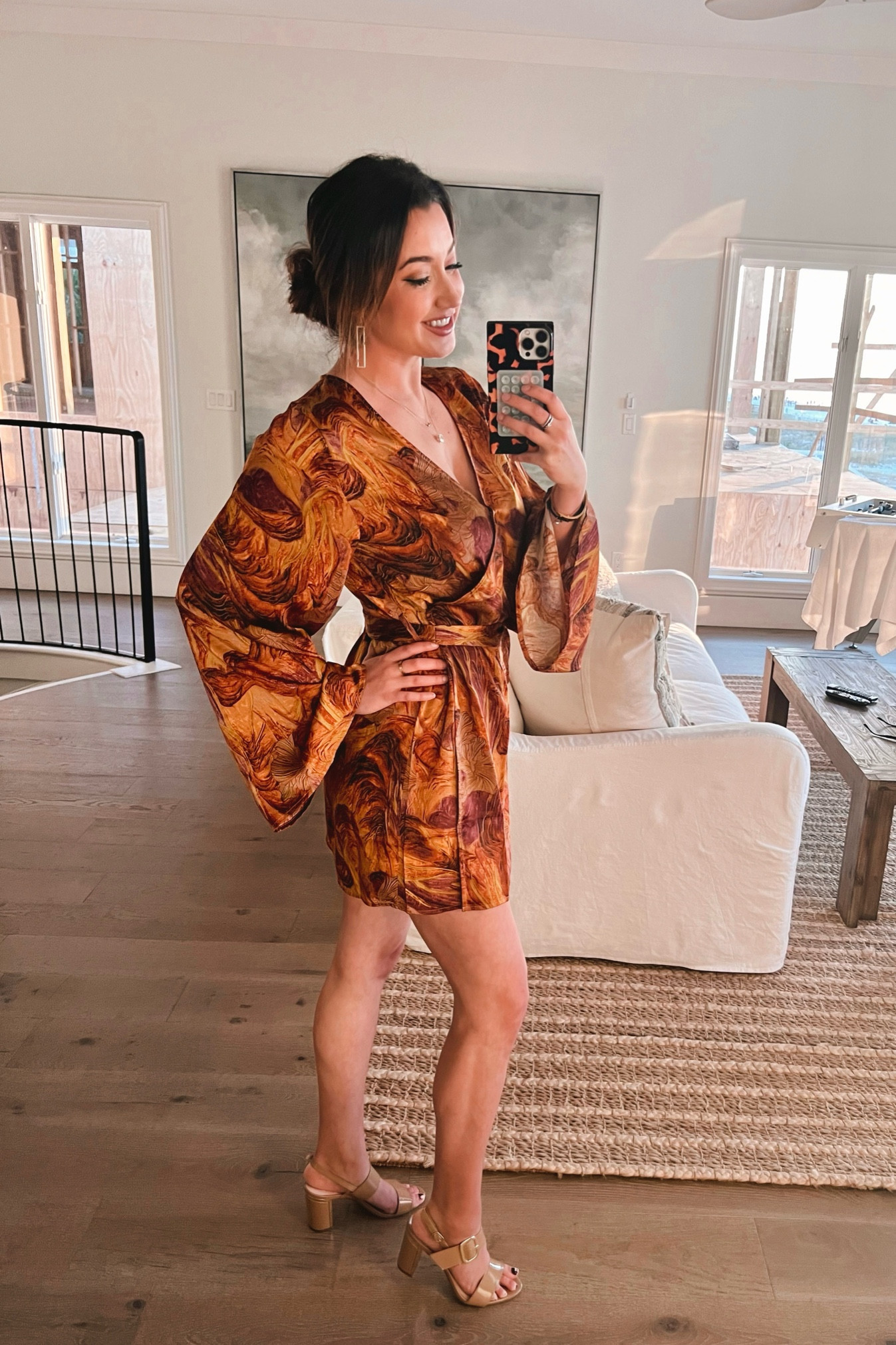 This is such a cute little thanksgiving fall fit for a warm weather get together!  Or throw on a pair of brown camel or light colored nude boots for a cooler weather fit!  

#LTKfindsunder100 #LTKtravel #LTKstyletip