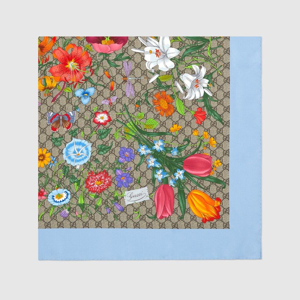 GG Flora print silk scarf | Gucci (US)