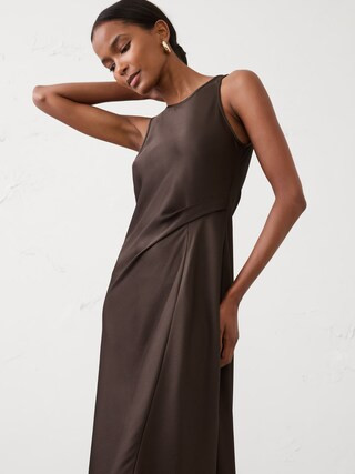Satin Midi Dress | Banana Republic Factory