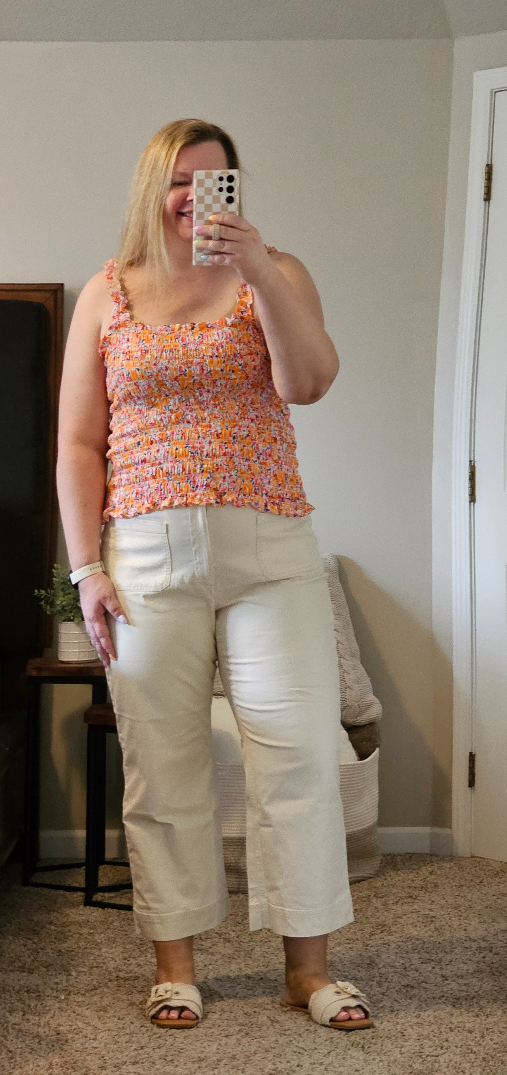 These cropped pants are less on major sale the next two days. Wearing a size 16. Top is an XL tall and comes in multiple colors. #hocivory #hocspring

#LTKsalealert #LTKfindsunder50 #LTKmidsize