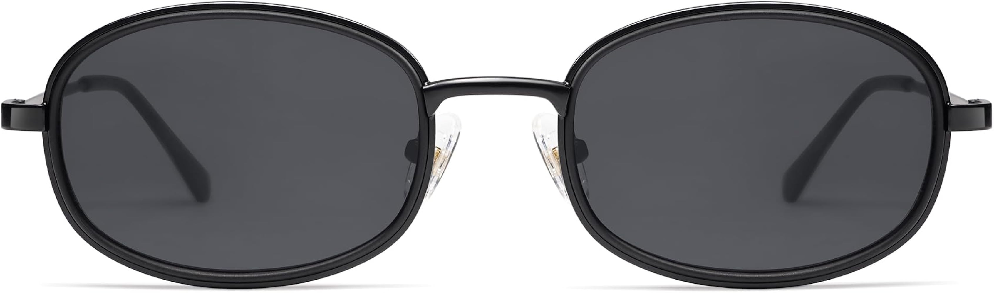 Retro Oval Sunglasses for Women Men Trendy Large Round Y2k Sunnies AP3681 | Amazon (US)