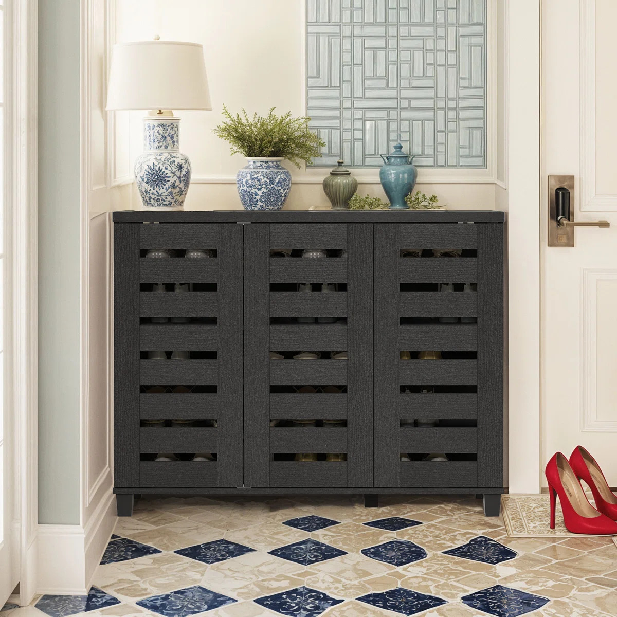 Alcester Lismore Shoe Storage Cabinet Up to 20 Pairs | Wayfair North America