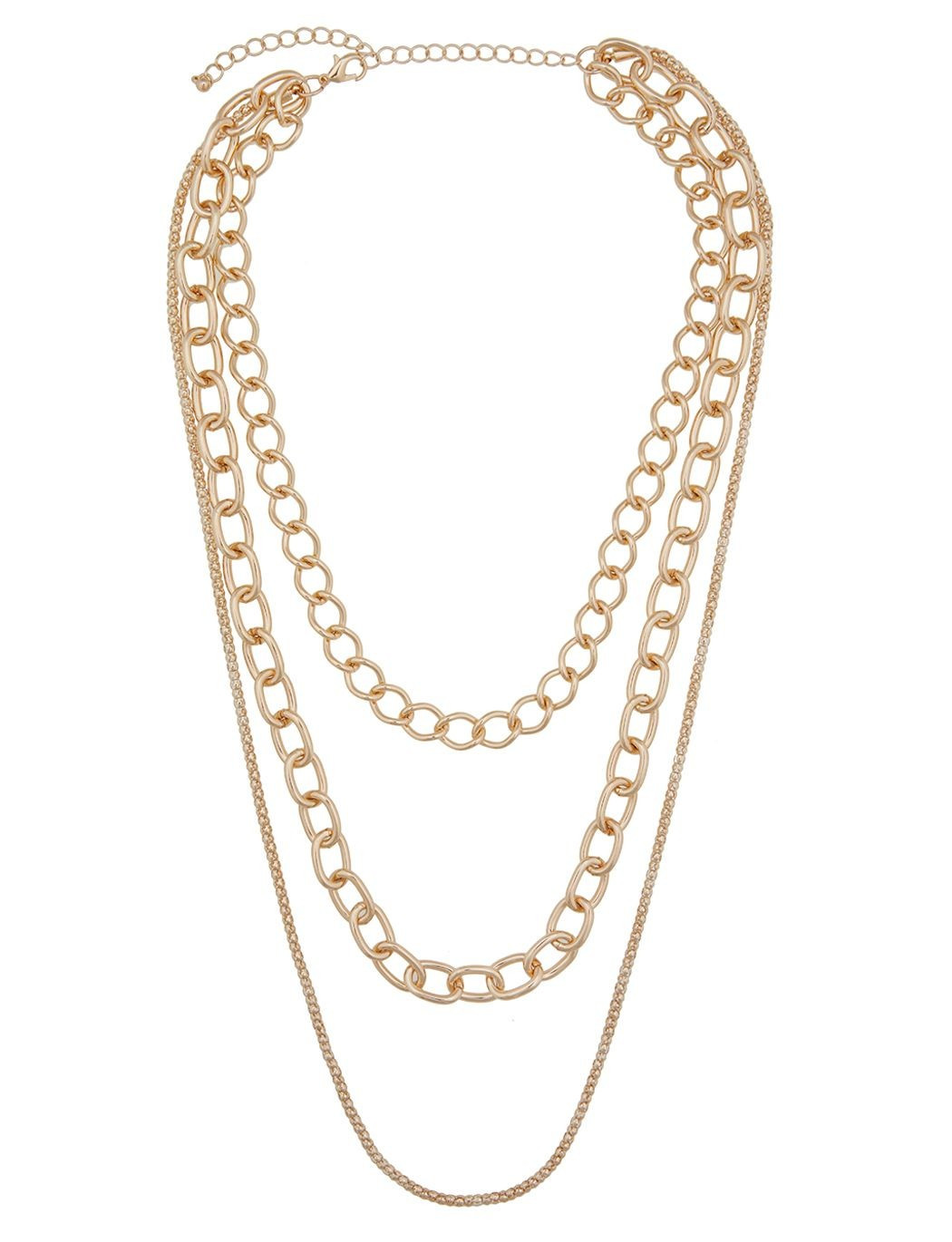 Long Multi Chain Necklace | Women's Plus Size Jewelry | ELOQUII | Eloquii