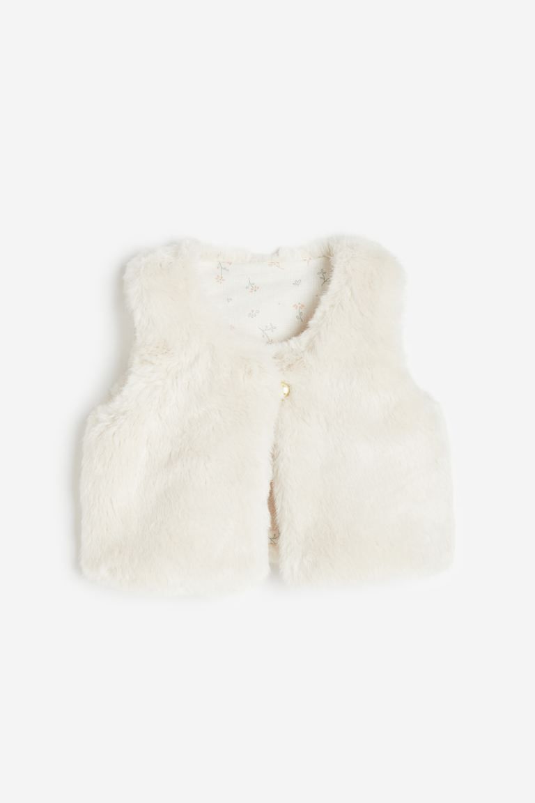 Fluffy Vest - White - Kids | H&M US | H&M (US + CA)