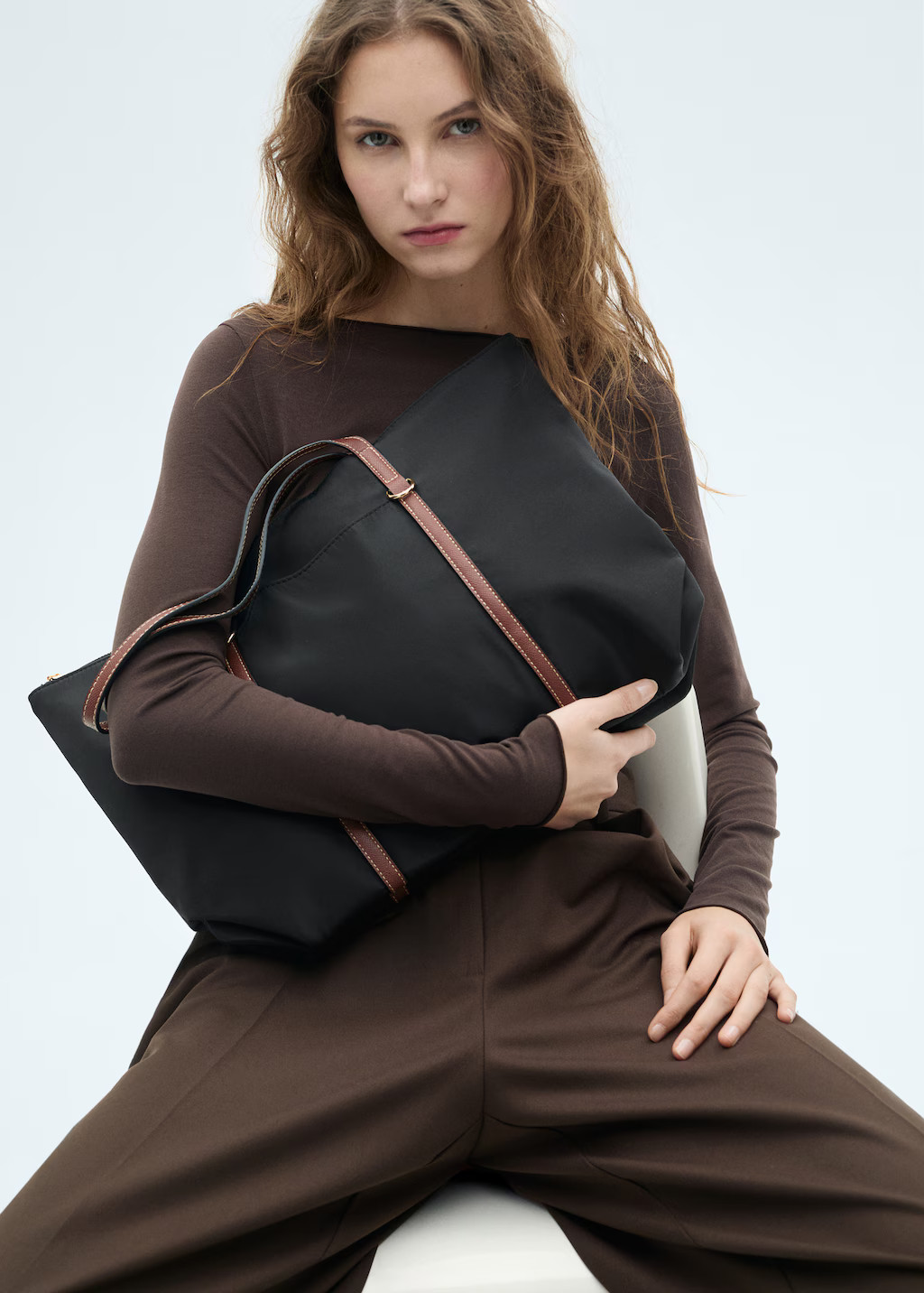 Shopper bag with double handle - Women | MANGO United Kingdom | MANGO (UK)