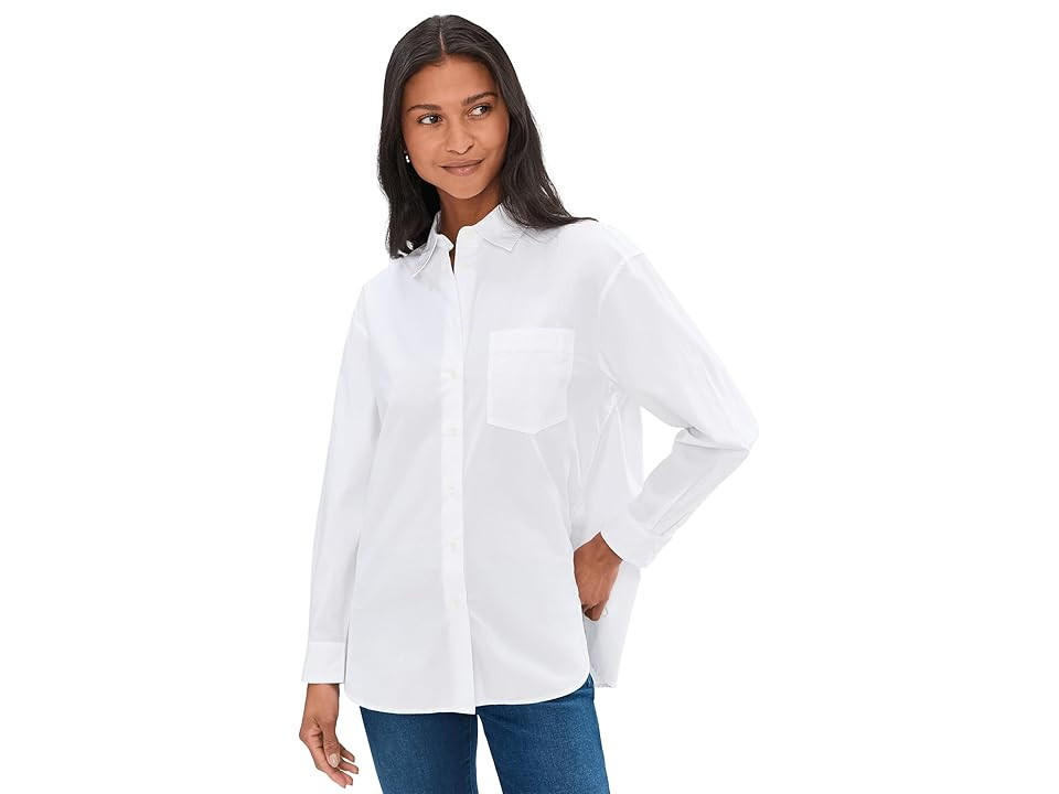 Madewell The Easy Shirt In Poplin Women's Clothing White: SM (Women's 2-4) | Zappos.com
