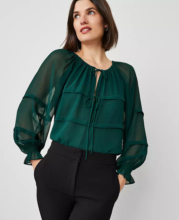 Split Neck Popover | Ann Taylor