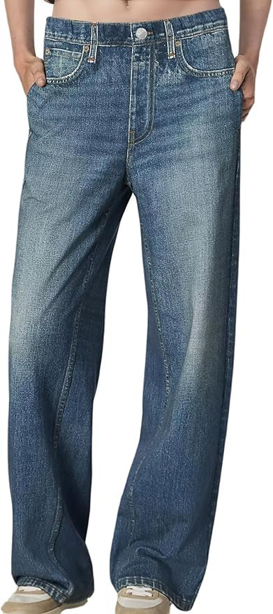 Womens French Terry Wide Leg Sweatpants Jeans Stretch Breathable Comfort Pants for Casual & Worko... | Amazon (US)