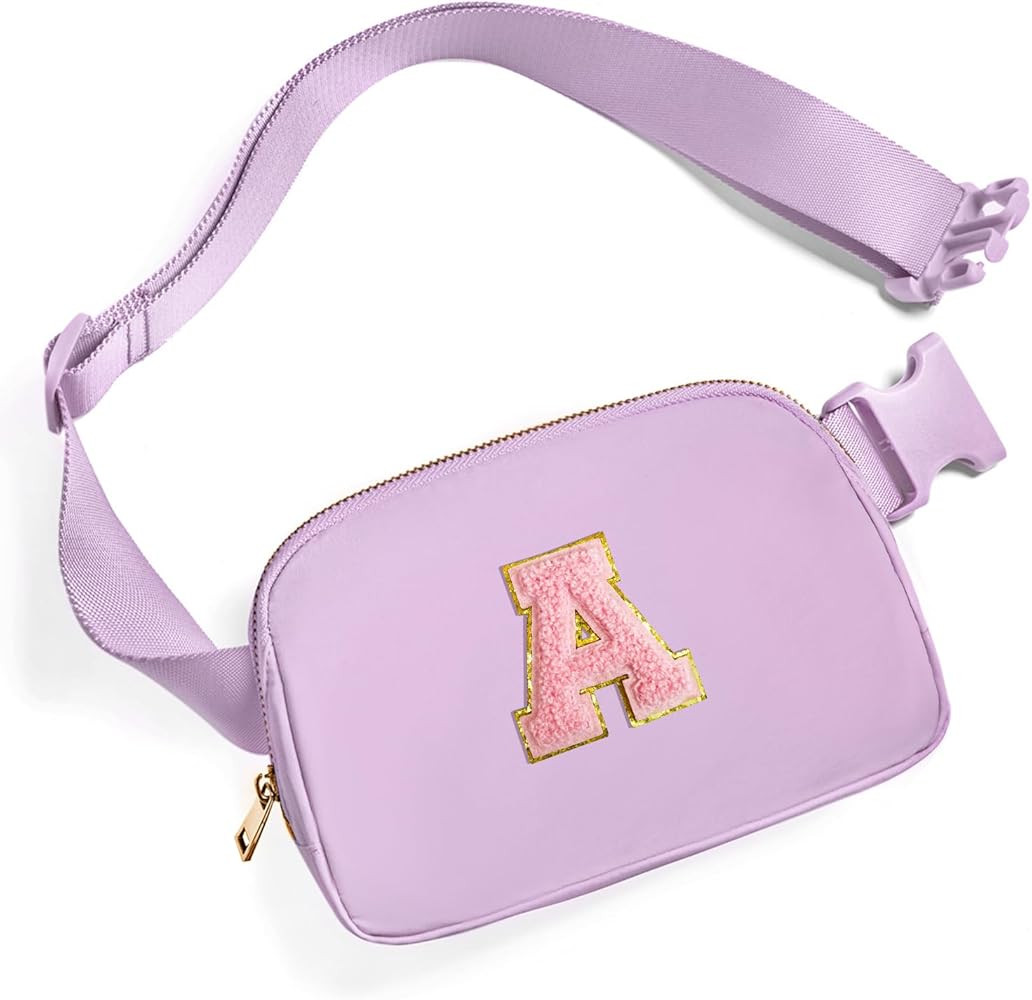 Gitus Easter Gifts for Teens Girls Belt Bag Fanny Pack Crossbody Bags with Initial Letter Patch B... | Amazon (US)