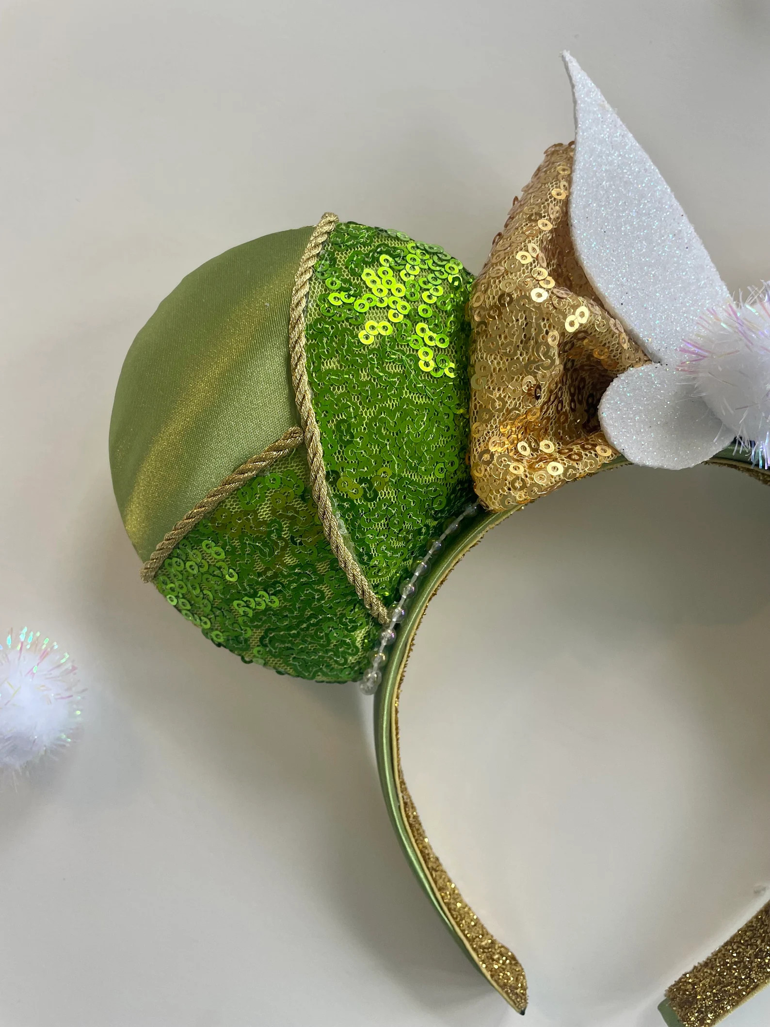 Tinkerbell Mouse Ears, Pixie Dust Ears, Fairy Ears, Peter Pan Ear Headband, Park Accessory - Etsy | Etsy (US)