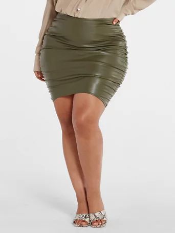 Bree Faux Leather Bodycon Skirt - Fashion To Figure | Fashion to Figure