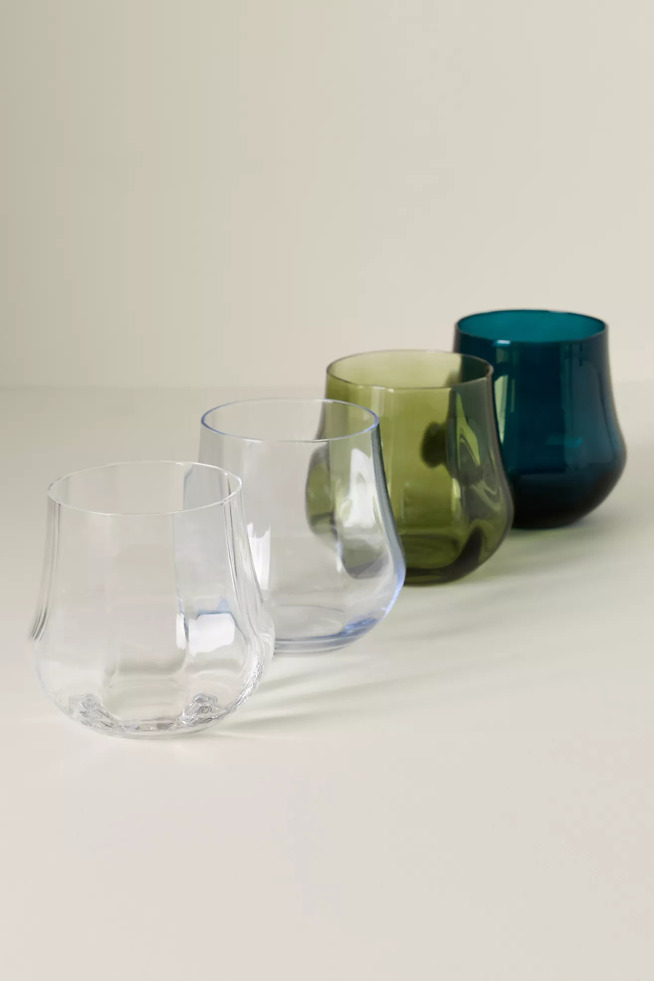 Cybelle Stemless Wine Glasses, Set of 4 | Anthropologie (US)