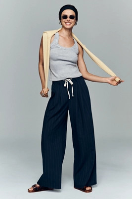 The Avery Pleated Trousers by Maeve: Tie-Front Edition | Anthropologie (US)