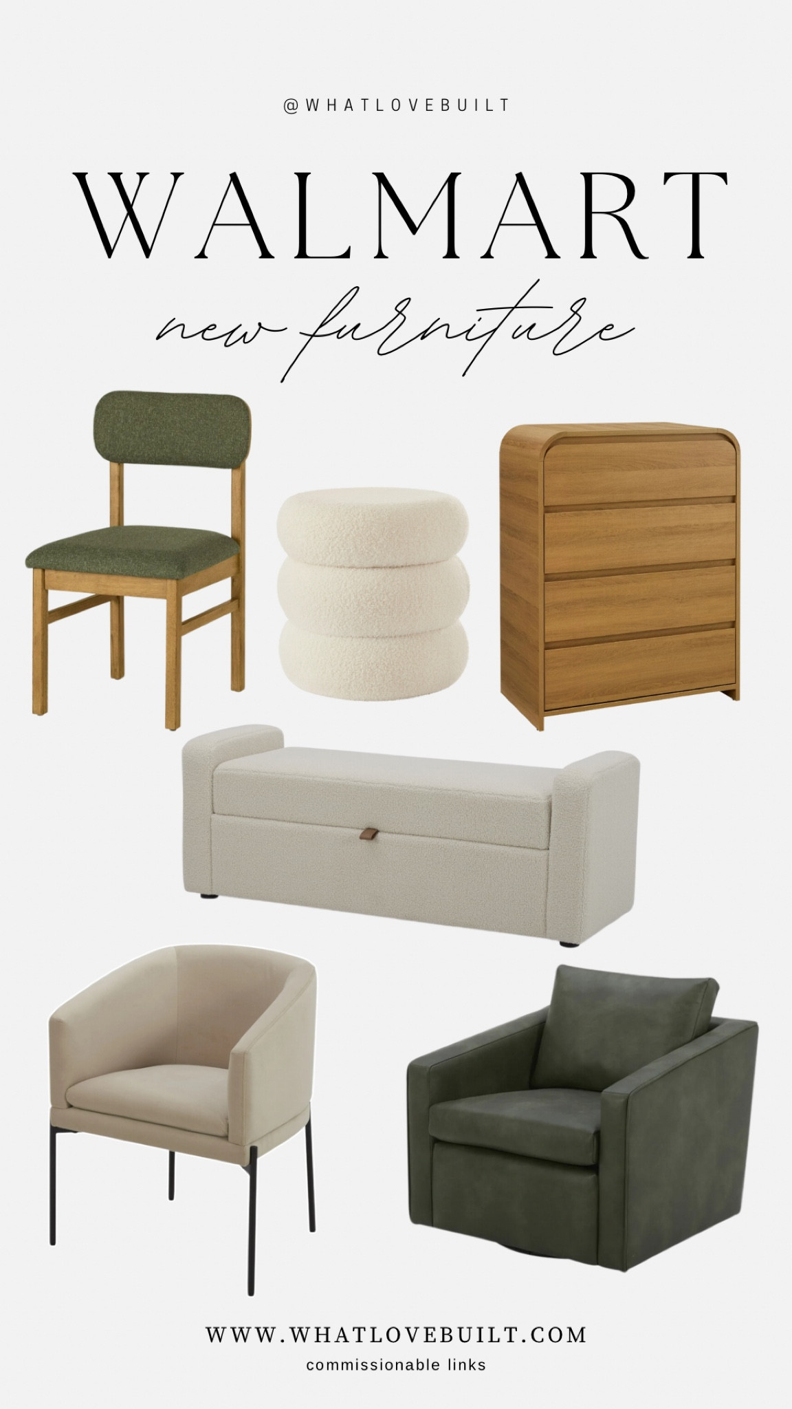 Walmart Furniture Finds 

#furniture #walmart #chair #bench #dresser #ottoman 

#LTKStyleTip #LTKFindsUnder100 #LTKHome