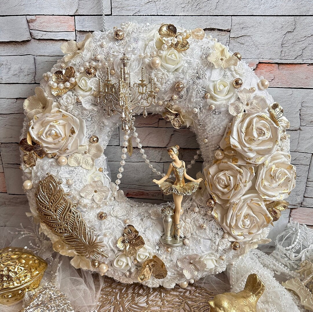 Shabby Chic Victorian Wreath, Front Door Decor, Mothers Day Gift, Shabby Decor, Handmade Gift for... | Etsy (US)