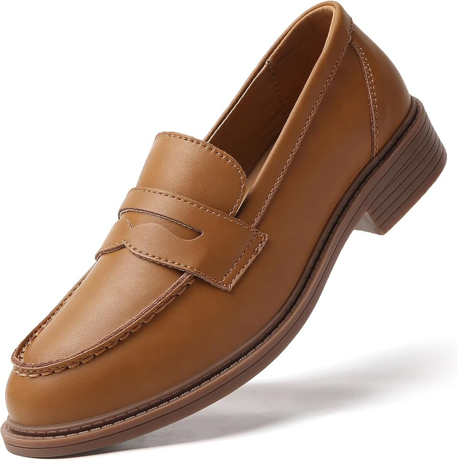 Penny Loafers for Women Non Slip Work Shoes for Women's Loafers & Slip-Ons Ladies Business Casual... | Amazon (US)
