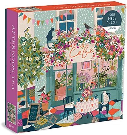 Galison Afternoon Tea Puzzle, 500 Pieces, 20” x 20” – Floral Jigsaw Puzzle with a Beautiful... | Amazon (US)