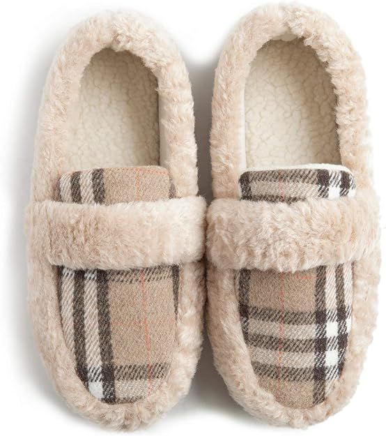 ZIZOR Women's Memory Foam Cozy Fuzzy Fleece Comfy Slippers, Ladies Indoor or Outdoor House Shoes | Amazon (US)
