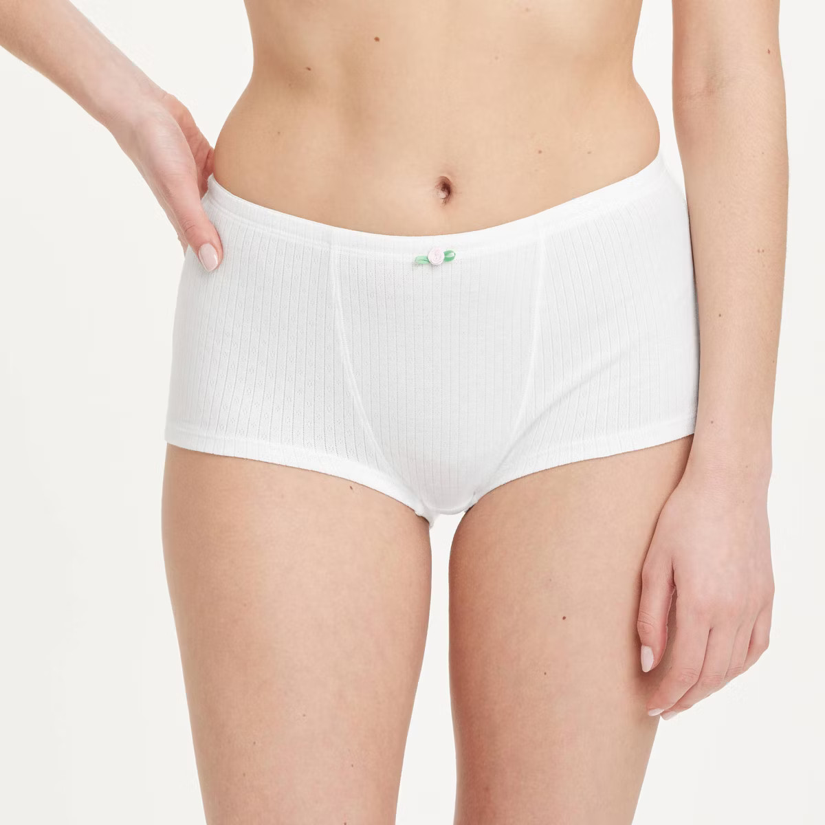 Women's Pointelle Boy Shorts - Colsie™ White XL | Target